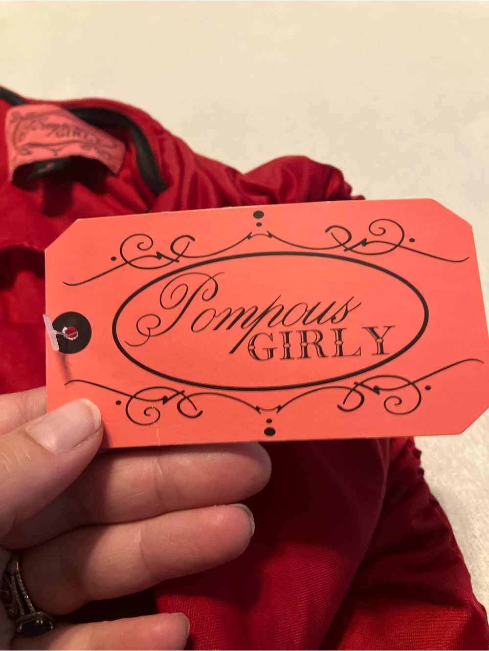 NWT Red Ruffle Strapless Dress - Picture 6 of 7